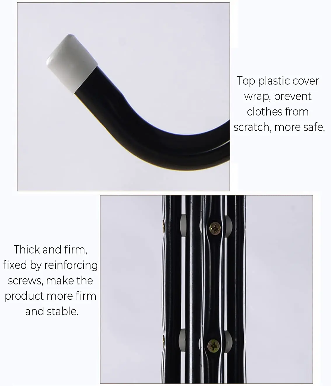 Coat Rack with 12 Hooks 5.6ft Clothes Metal Hanger Easy Assembly Hat Free Standing Stand for