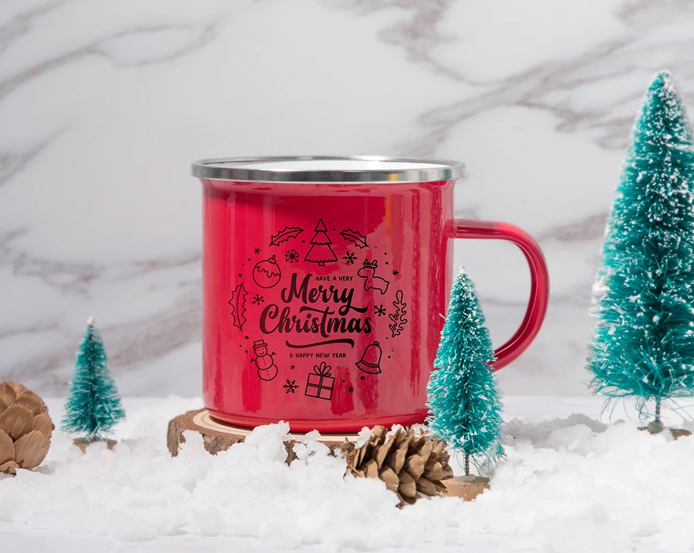 metal christmas cups