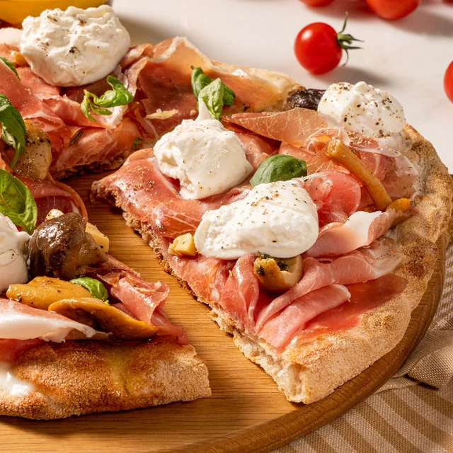 Made in Italy 25 cm readymade frozen Pinsa Romana pizza for restaurants, hotels and horeca business