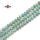 Top Quality 5x9mm Amazonite Faceted Rondelle Gemstone Loose Beads for Jewelry Making