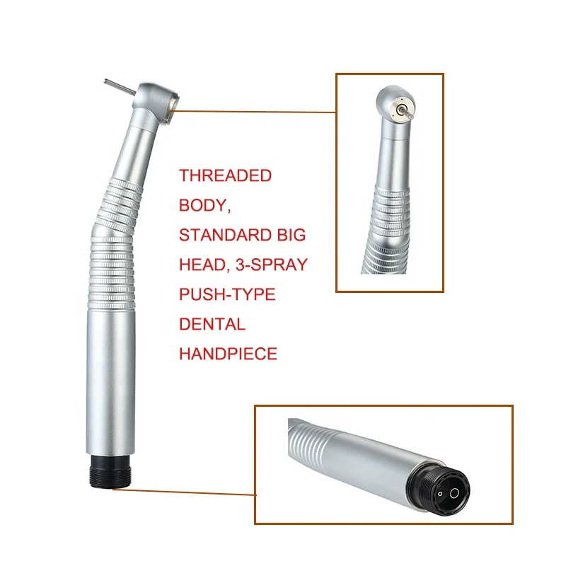 NSK Style Dental E-Generator LED 3-Way High Speed Handpiece - 2/4 Hole Compatible, Bundle With FDA Clearances