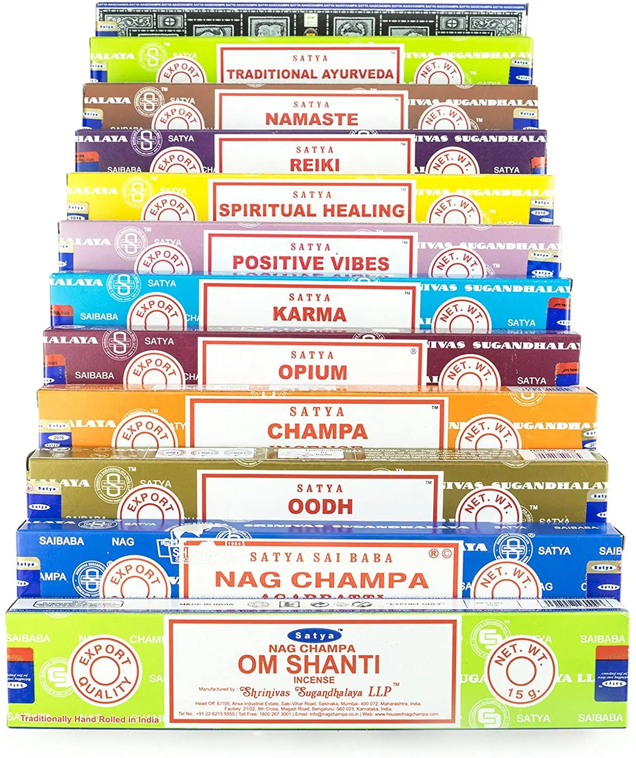 Wholesale Satya Sai Baba Nag Champa Incense Mixed Flavor Variety