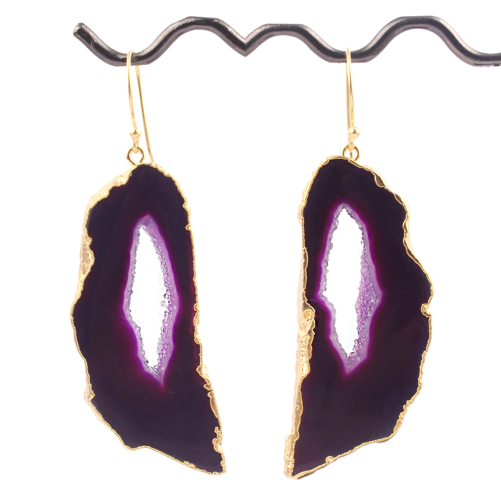 Dark Purple Cushion Cut Earrings – Tickledpinkshoppe