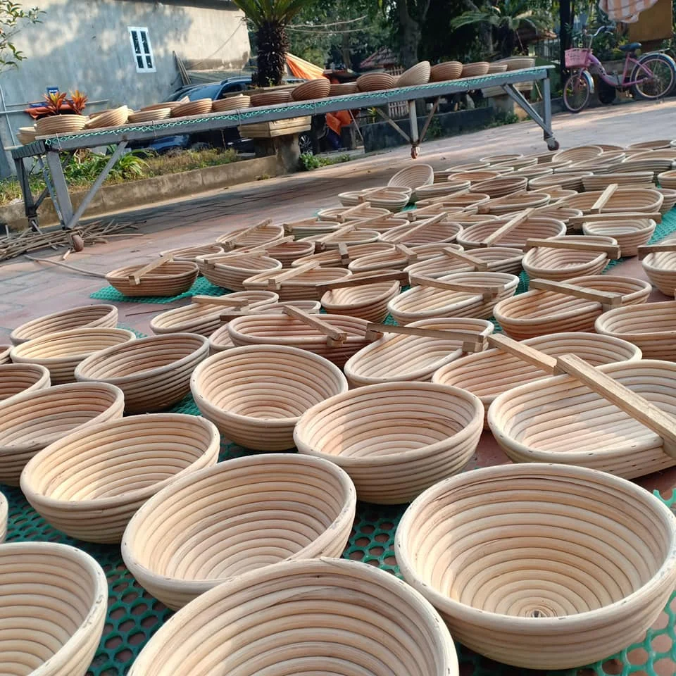 Round Bread Proofing Basket With Liner For Natural Rising Large Rattan