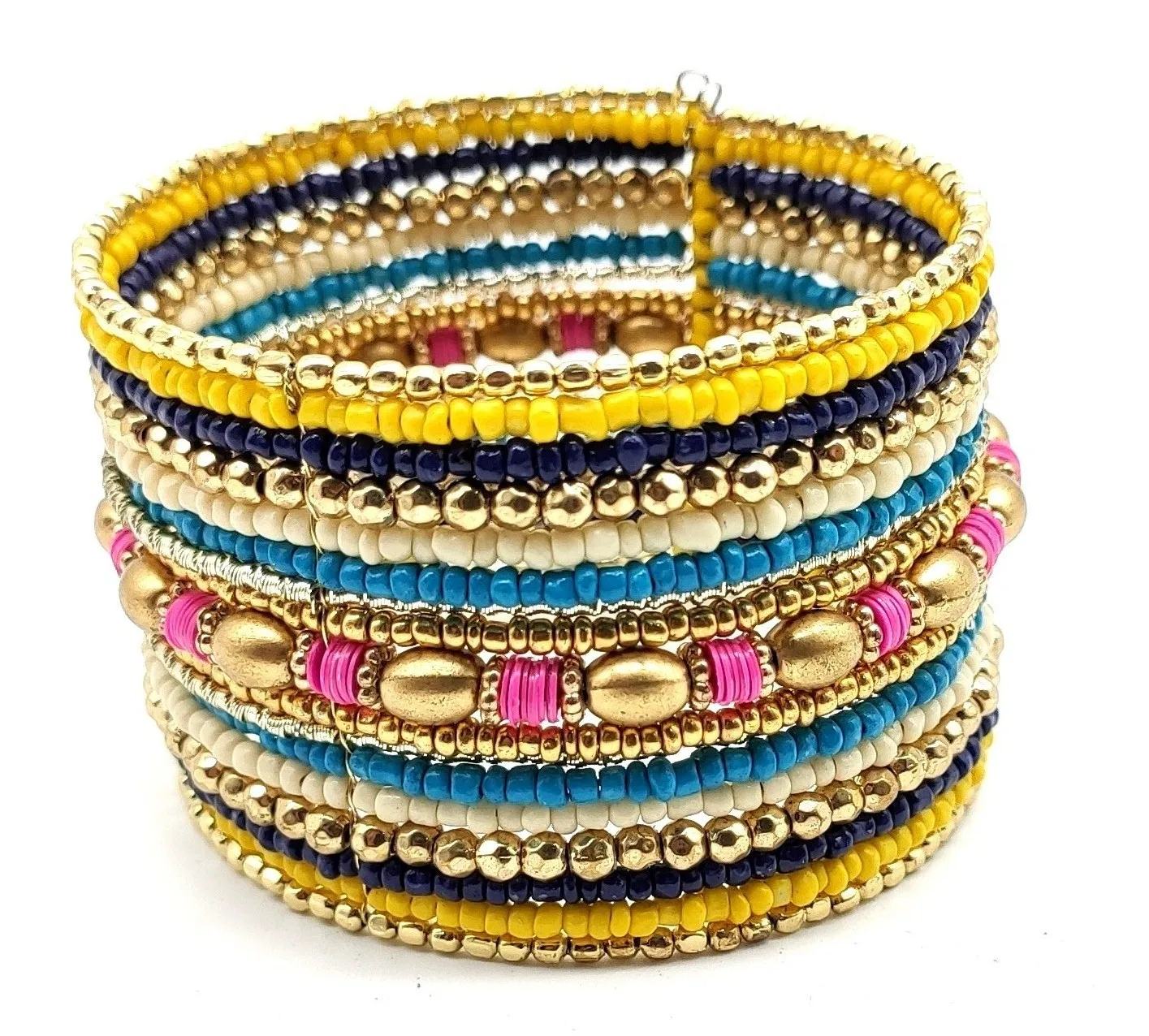 ◆VINTAGE HOLLYWOOD◆ Crayon Beads Bracelet VH2336BR009B Art Deco Hollywood Crystal Bracelet - Vintage Bracelets