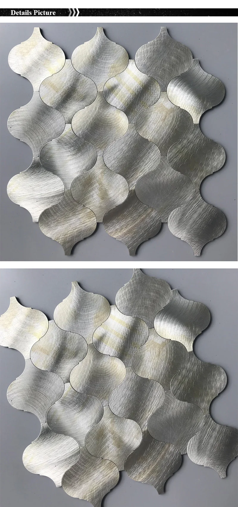 silver color pvc peel and stick kitchen backsplash self adhesive mosaic tiles