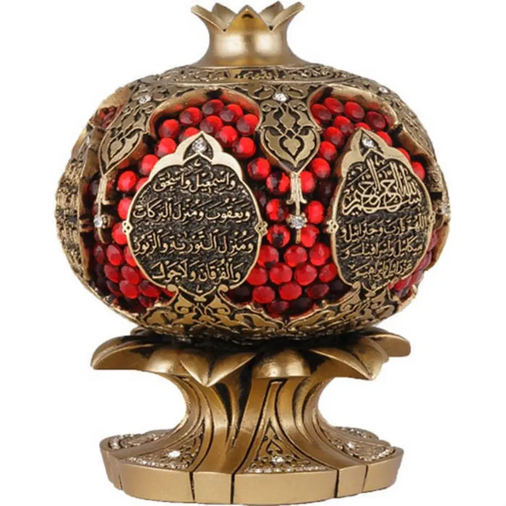Wholesale Islamic Ornaments Islam Sculpture Ayatal Kursi Ramadan Gifts Trinket Muslim Home