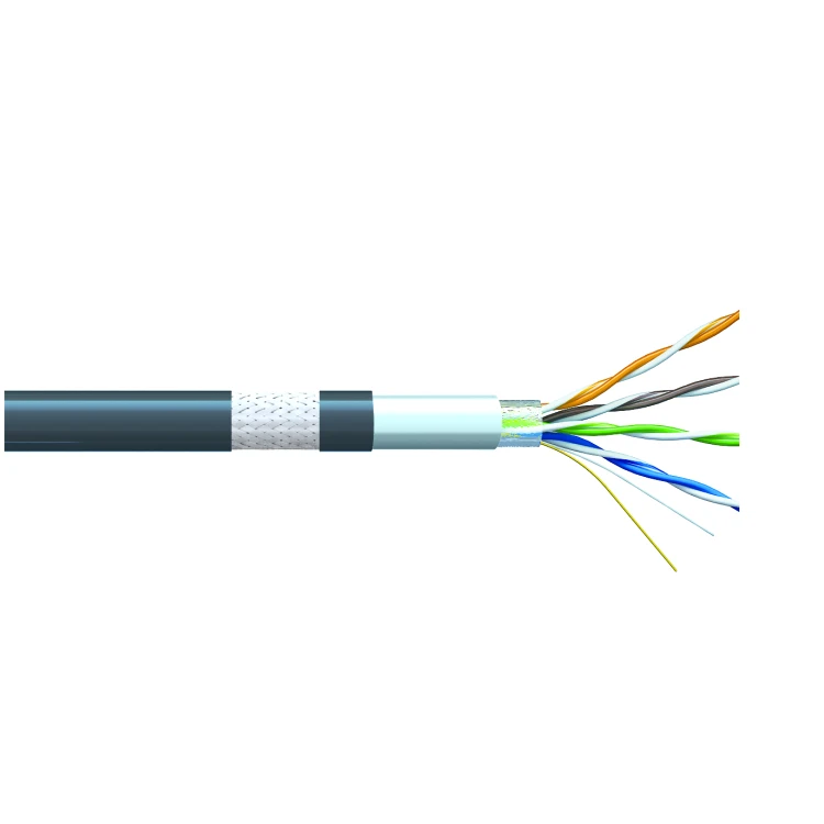 STP Cat 5e. STP кабель. Полиэтиленовый кабель. Кабель Outdoor cat55 0.5мм серый.