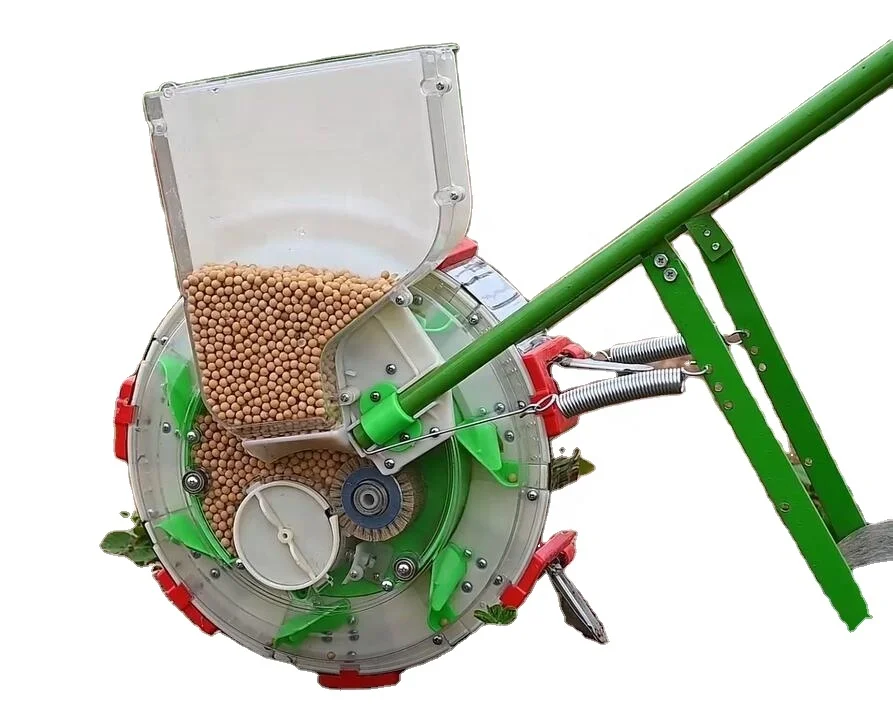 Mini Manual Corn Planter Seeders Adjustable Single Row Sowing Machine