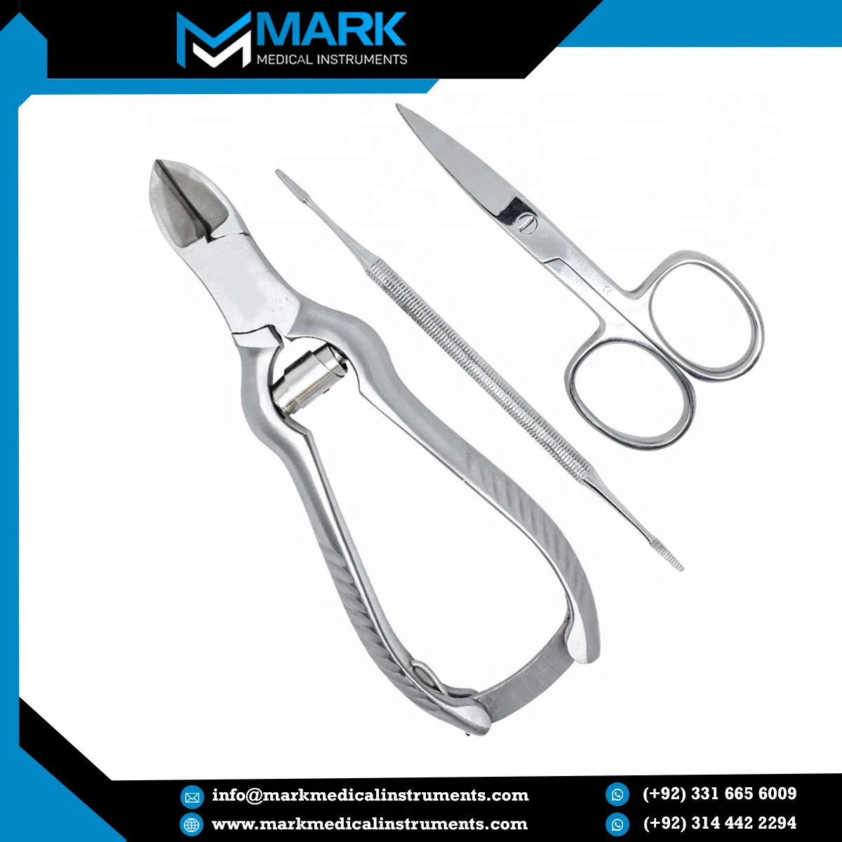 Professional Pedicure Set Personal Care Nail Clipper Kit Featuring Podiatry Toe Nail Clippers