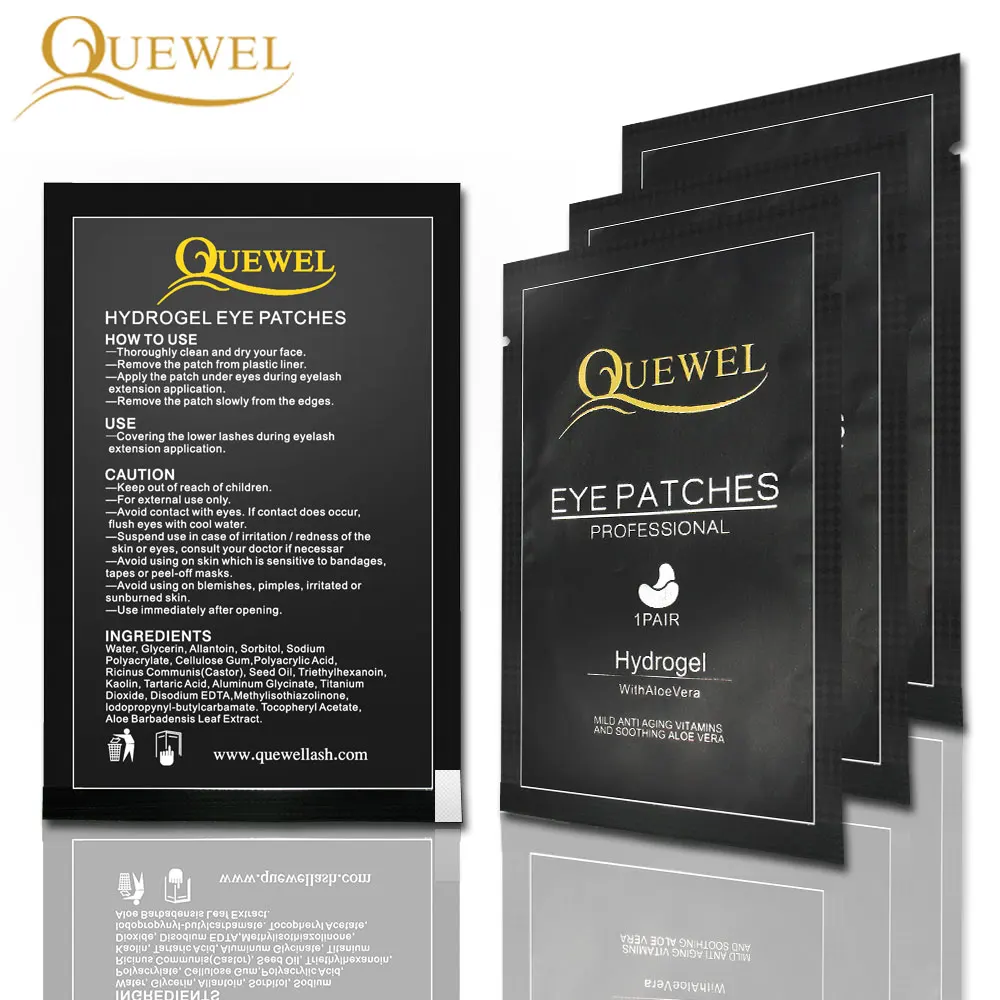 Гидрогелевые патчи для глаз Quewel, оптовая продажа, патчи под глаза, увлажняющая и корректирующая маска под глазами на заказ