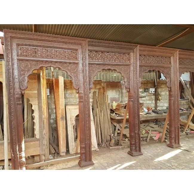 Antique And Vintage Solid Wood Arch Hand Carved For Hallways Garden