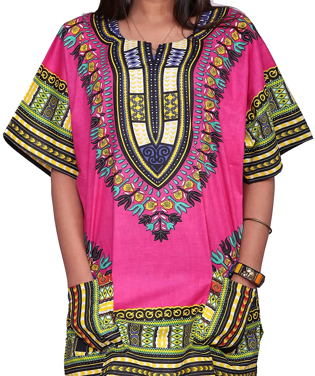 L African dashiki shirts S XL sizes Women Top Hippie Blouse Tribal caftan M 