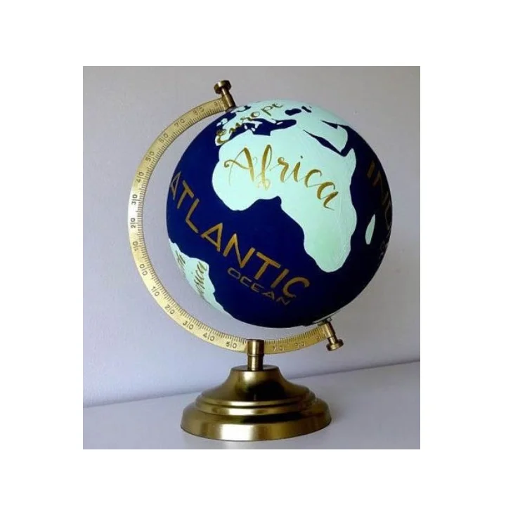 thumbnail image 2 of Mini World Globe, Small Spinning World Globe For Classroom Geography Teaching Globe For Kids Rotating World Map Globe With Base Vintage Globes 2 of 10