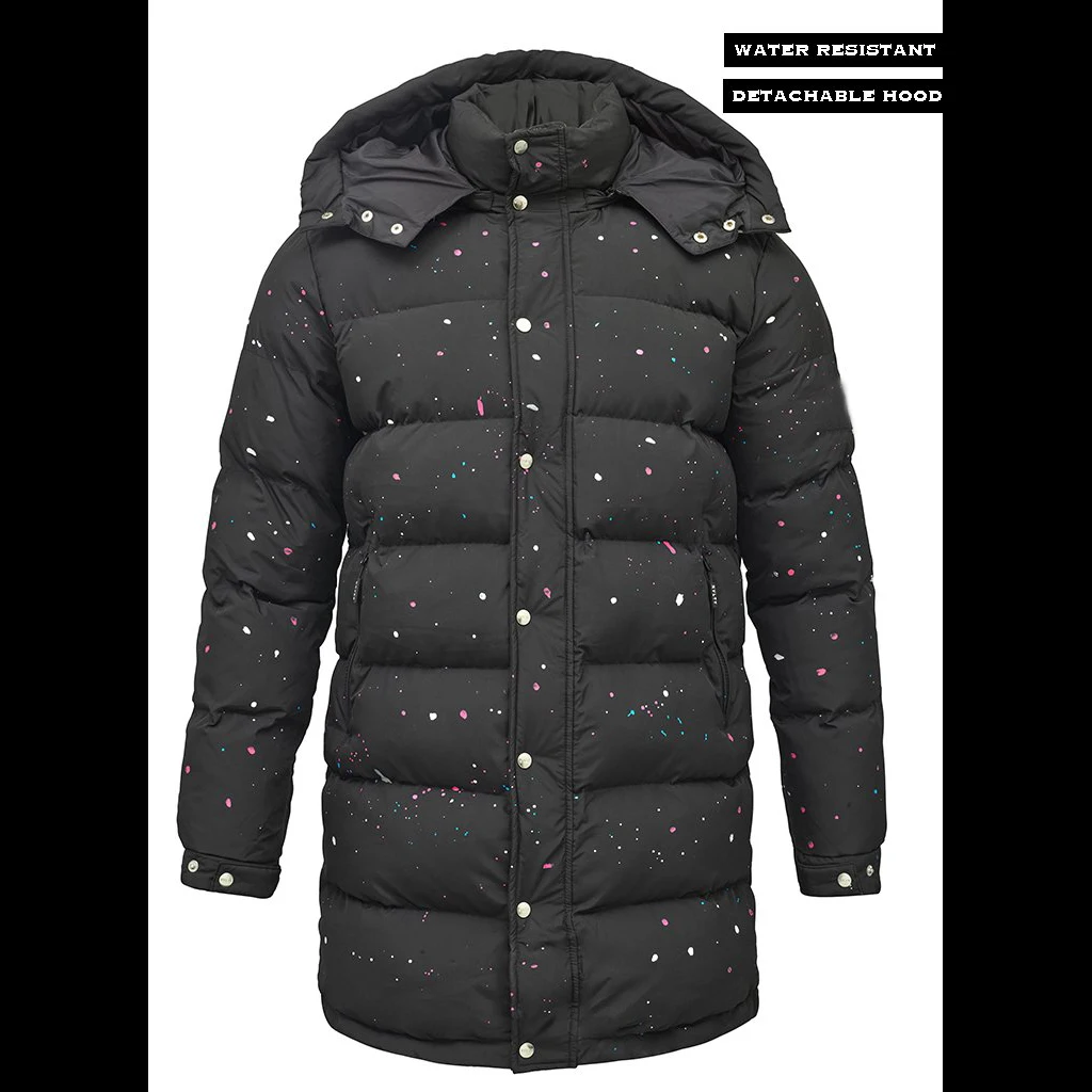 Puffer Jacket Men Shiny Puffer Jacket Custom Long Coat Warm Winter