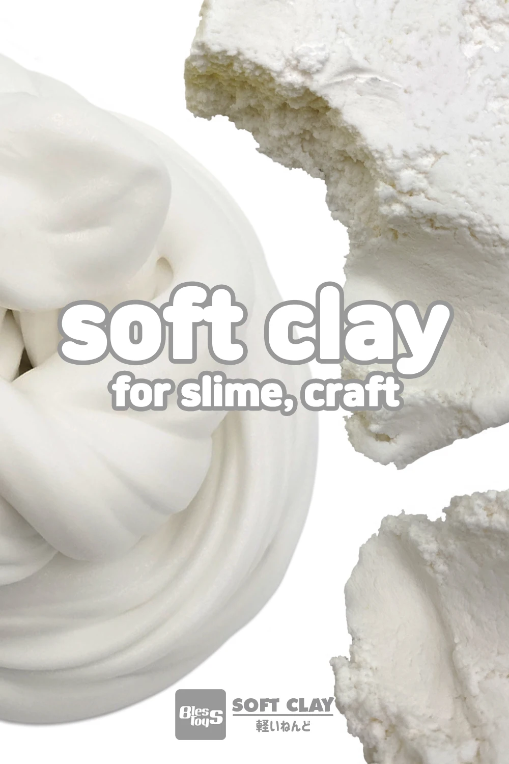 soft clay white for slime supplies