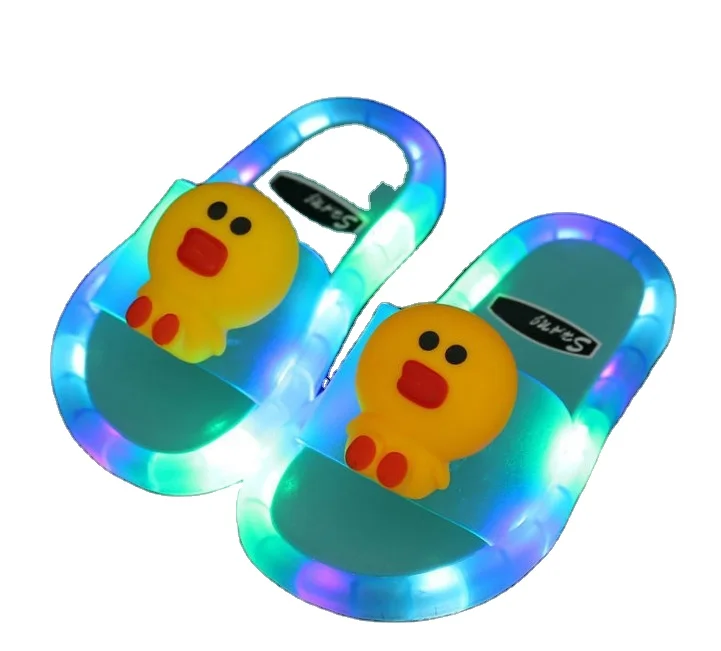 Детские сандалии Нескользящие тапочки ночной рынок детские светящиеся Тапочки