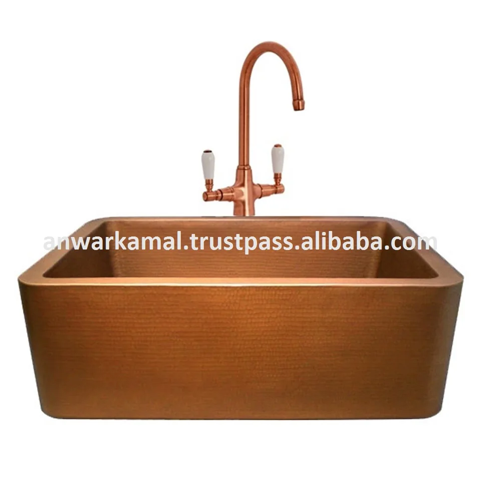 Spring Spout Faucet Double Bowl Copper Retrofit Farmhouse Sink Buy