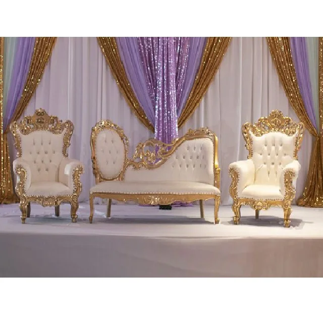 Indian Wedding Gold Metal King Sofa Wedding Maharaja Sofa Wedding Two Seater Buy Wedding Sofa