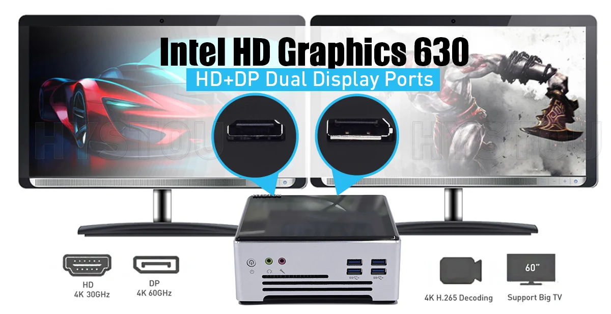 
 HYSTOU Factory Price 19V 7A Gaming PC Core i7 7820HK Intel Nuc Desktop Computer  