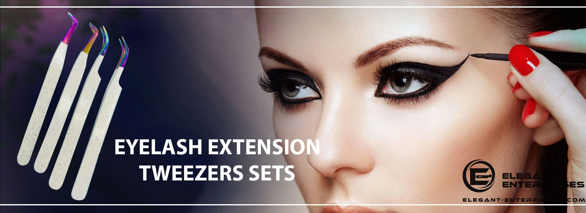 Black Plasma Bulk Best Fiber Tip Eyelash Extension Tweezers Stainless