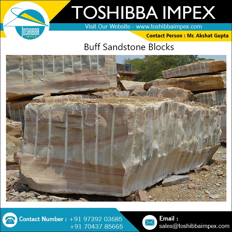 Raw Block Buff Sandstone