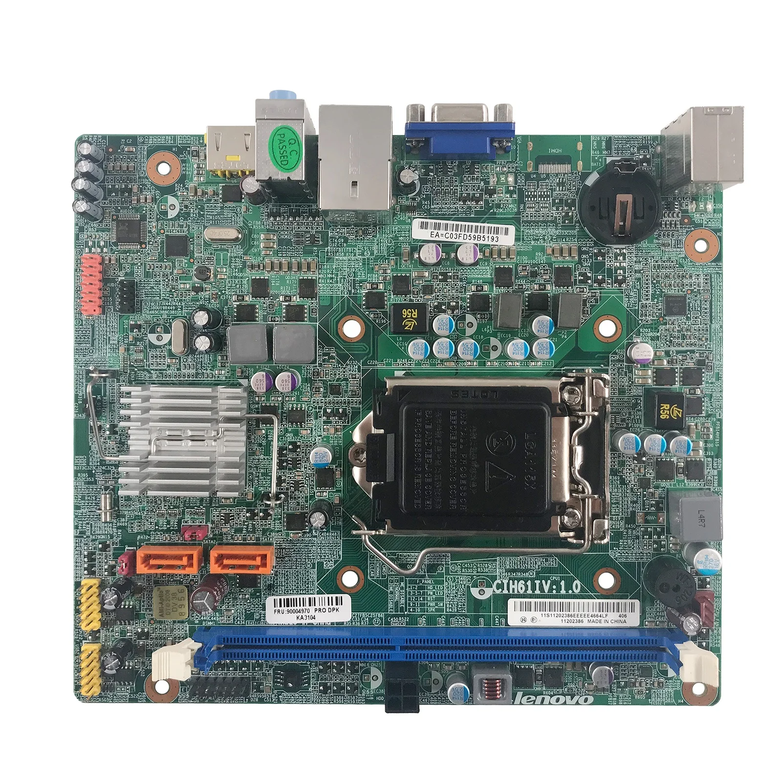 Para Lenovo Jiayue H520e Er202 Mini Placa-mãe Desktop 90004970 Cih61iv: 1.0  H61 H2-lt Lga1155 Ddr3 100% Testado - Buy H520e,Cih61iv,Er202 Product on  Alibaba.com