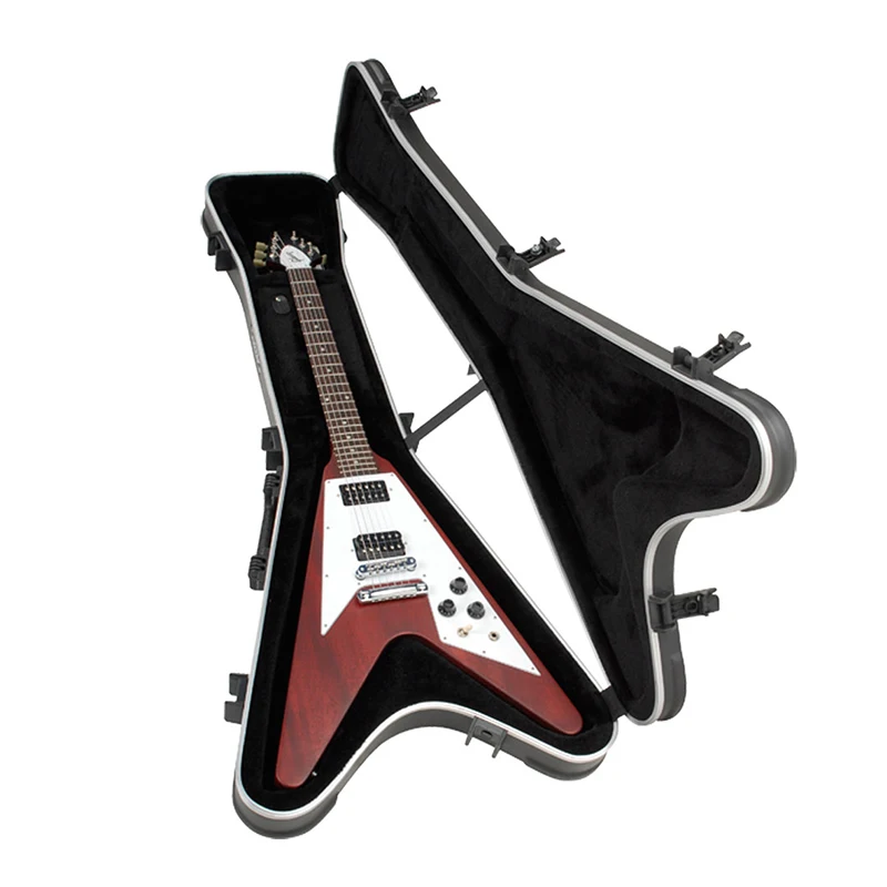 
 Модный чехол для гитары Жесткий Корпус для электрогитар литая крышка для летающих V-образных моделей, сумка для электрогитар  