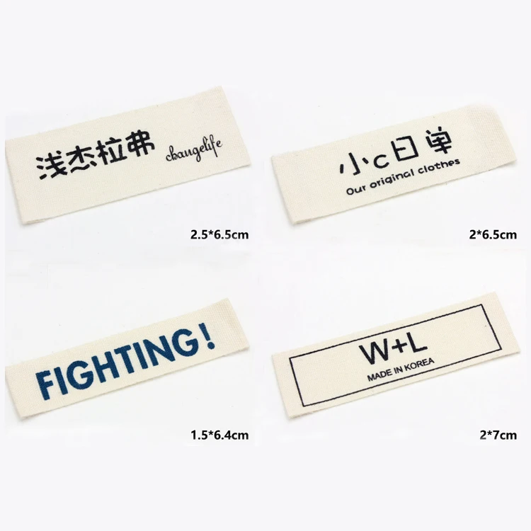 clothes tags of Best Quality Custom Printed name tags for clothes