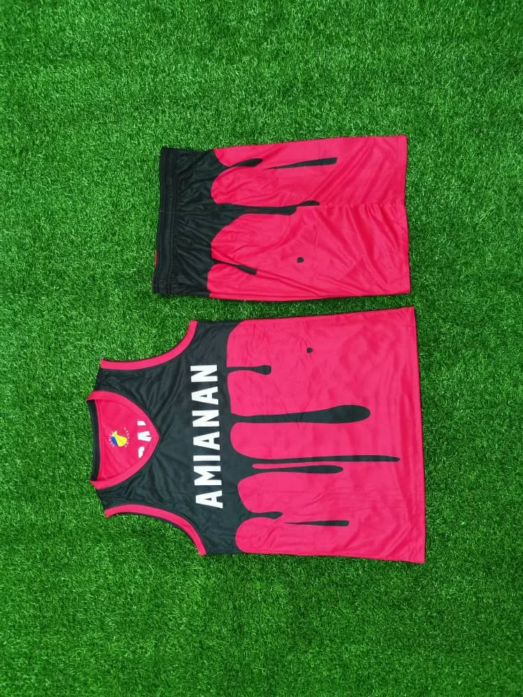 NEW DESIGN - AMIANAN PINK FULL SUBLIMATION BASKETBALL JERSEY FREE CUSTOMIZE  OF NAME AND NUMBER