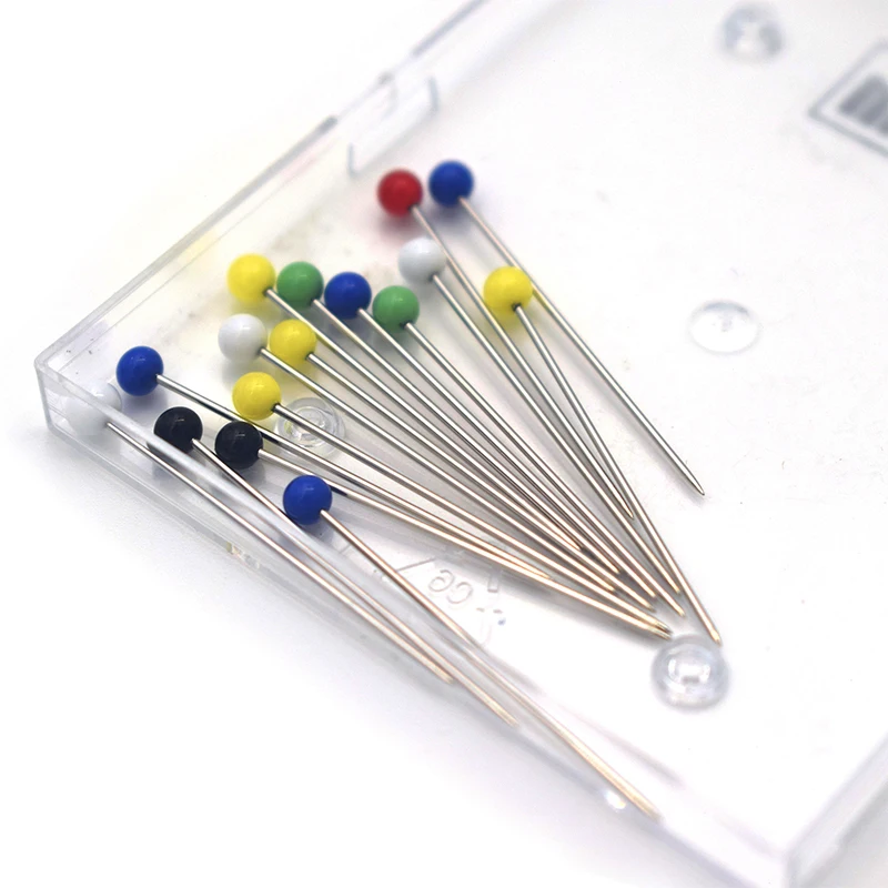 Colored Ball Glass Heads Long Sewing Pins for Fabric, Straight Pins - China  Sewing Pins and Pins for Fabric price