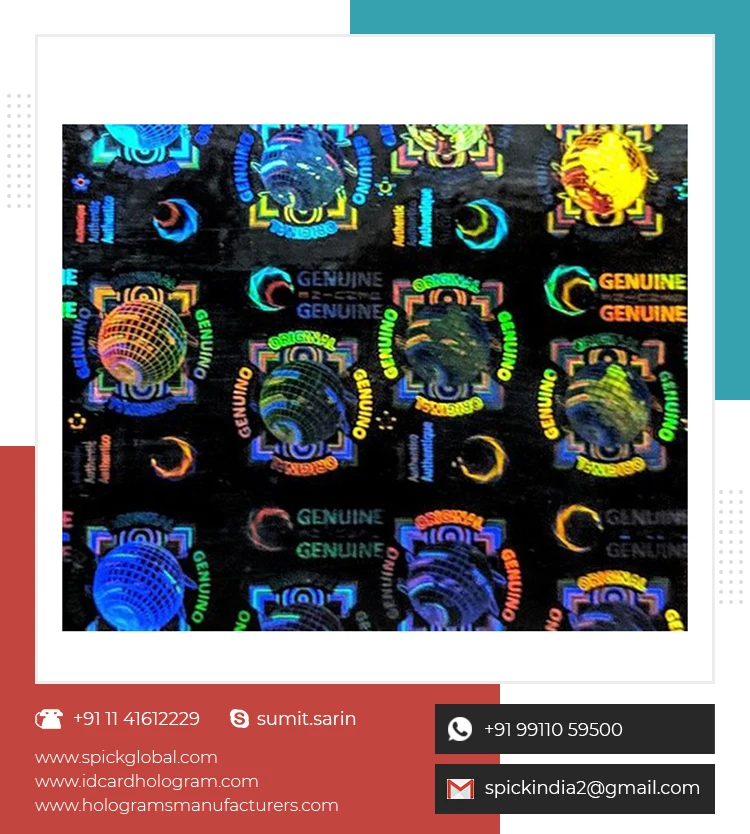 Custom UV Printed PET Material Adhesive Stickers E Beam High Security Holographic 3D Industrial Die-Cut Craft Packaging Labels