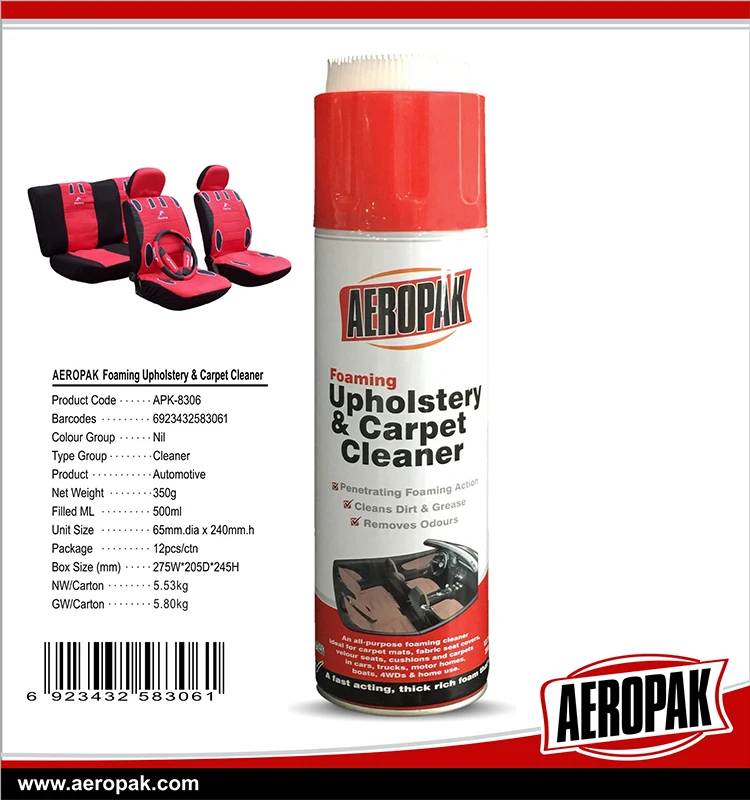 Aeropak Upholstery Carpet Foamy Cleaner Multi Purpose Foam Cleaner With