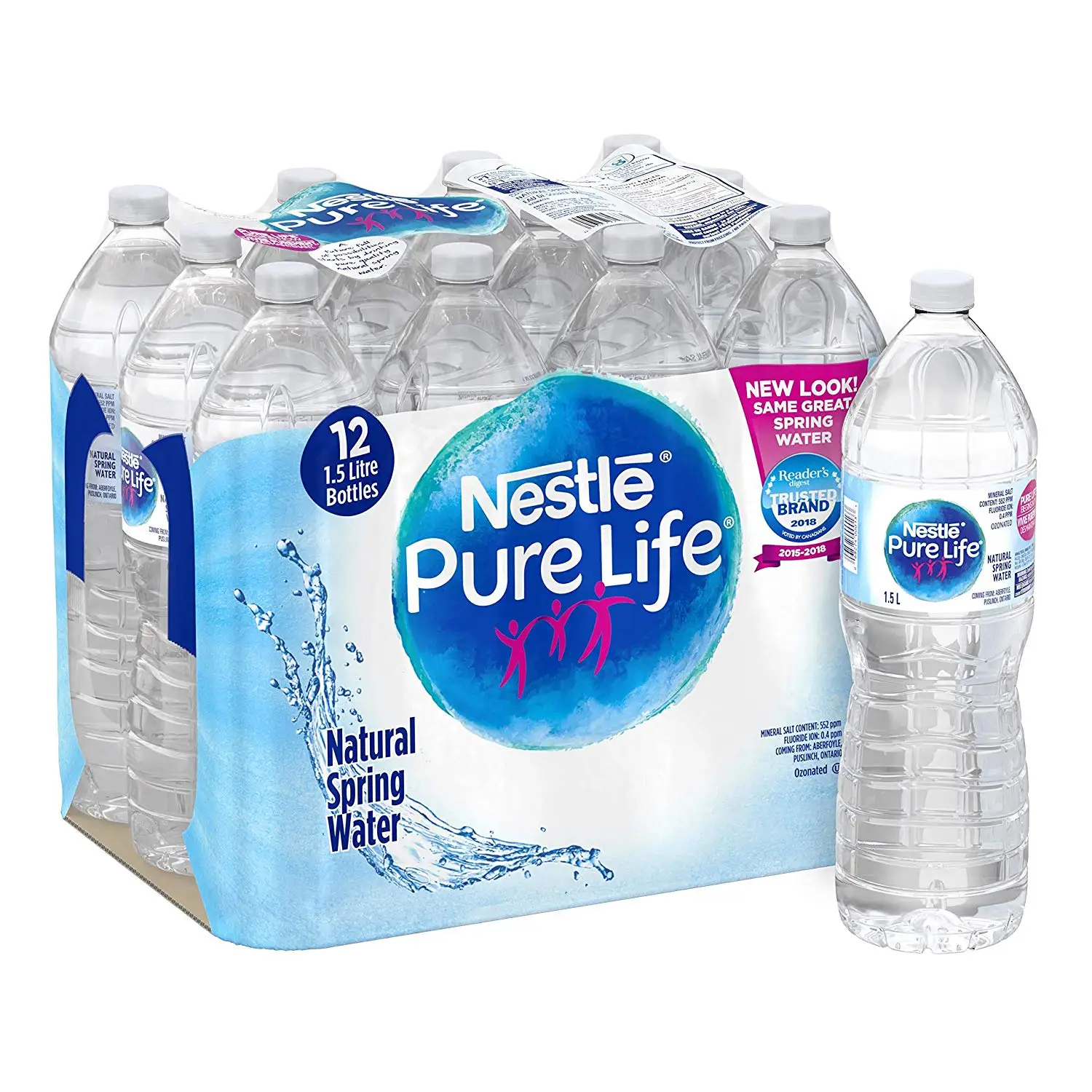 Botellas de agua de cristal para el conservar el Agua Mineral Natural -  Peñaclara - Naturaleza viva