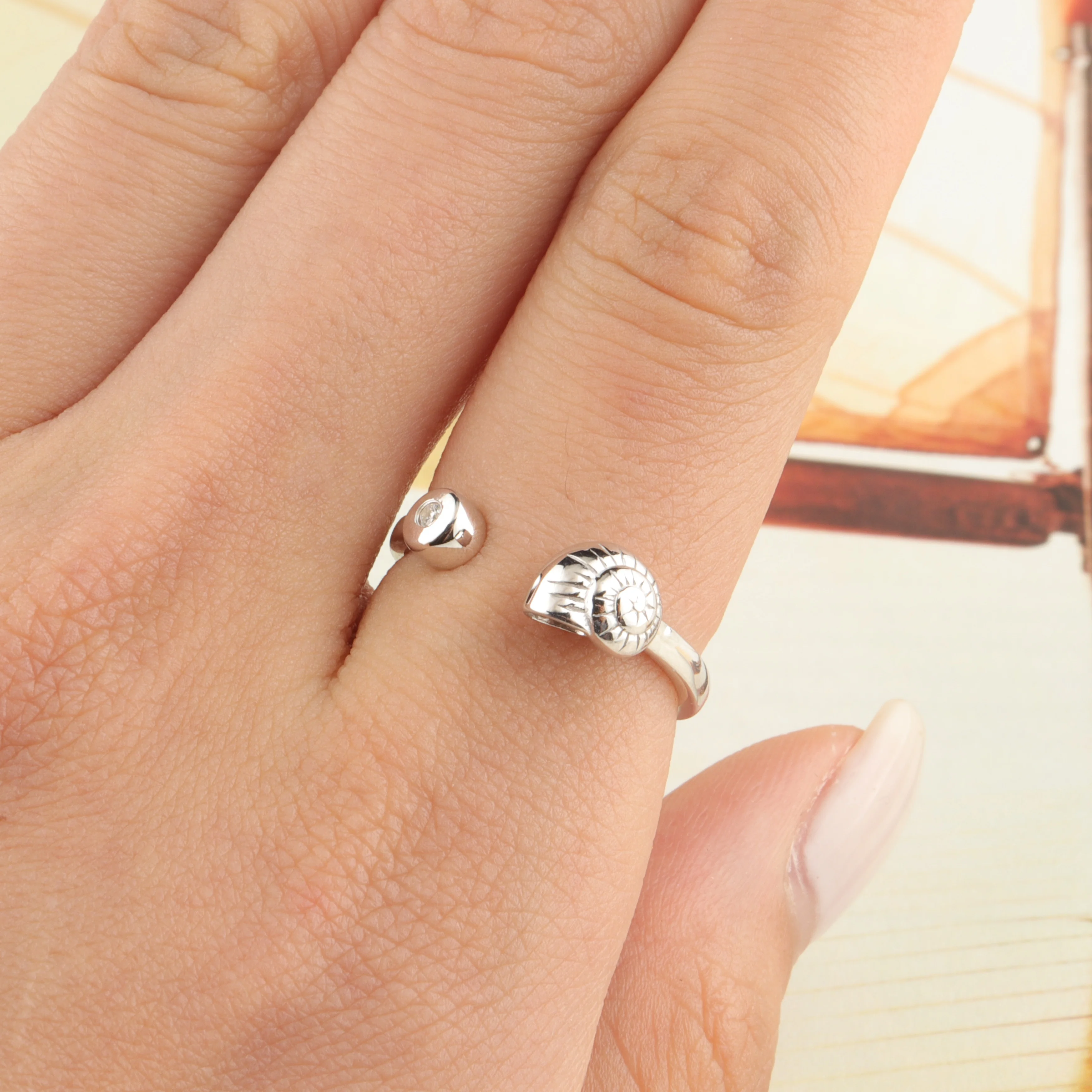 Bijoux en argent Sterling 925, bague ajustable en zircon cubique