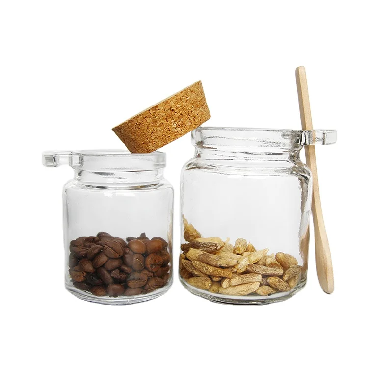 8 oz Glass Jar with Wooden Spoon