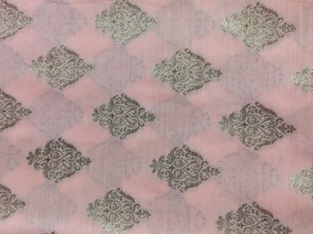 Custom Made Brocade Silk Fabrics in Assorted Pasted Colors with Beautiful Indian Theme Patterns
