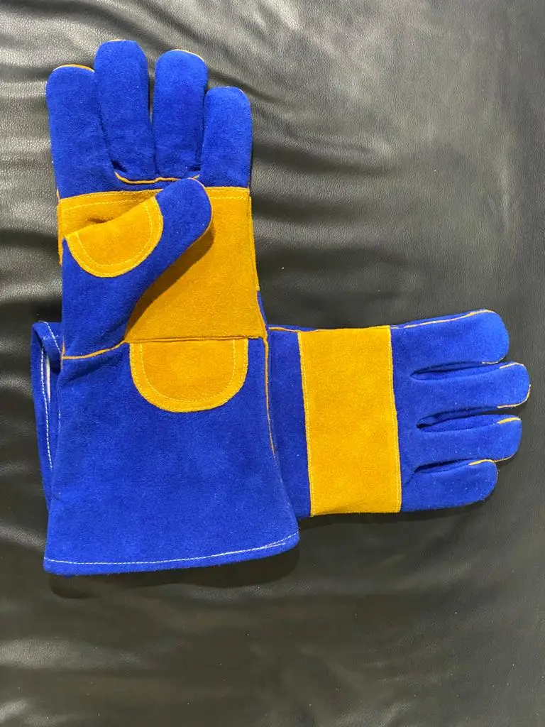 Welding Gloves Cow Split Leather Working Safety Gloves Heat Resistant