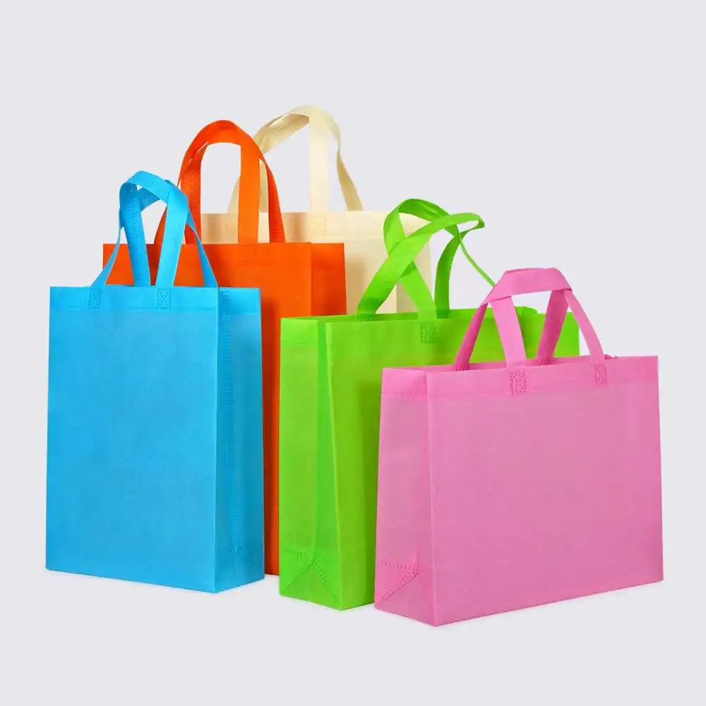 Ecobag Embossed Custom Non Woven Bag Tote Bags Coated  Laminated Non Woven Carry Shopping Bag