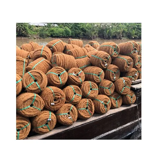 Веревка Coir, скрученная машинкой, много размеров, изготовлена из кокосового волокна из Вьетнама Laura
