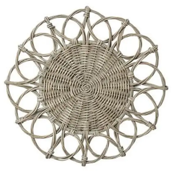 Wicker Rattan Placemat, Rattan Charger Plate, Home Decor