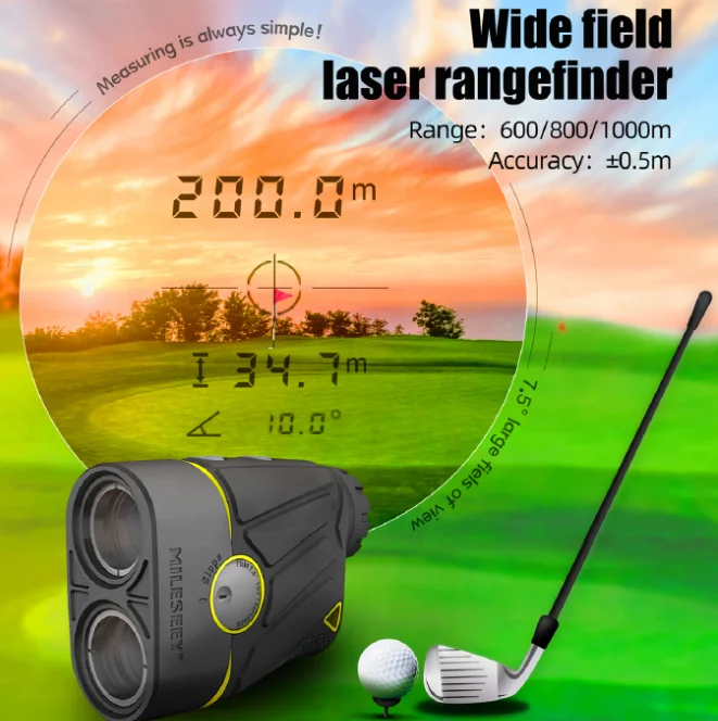 Professional Mileseey Pfs1 Wide Vision 7.5 Degree Lens Golf Laser Range