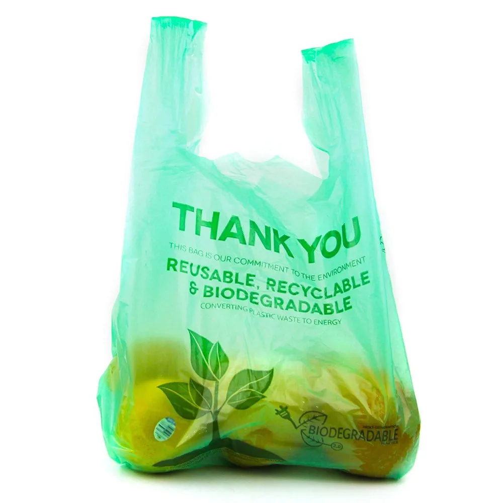 sagde katalog Kenya Source Oxo biodegradable and compostable 100% bag shopping T shirt bag made  from Corn Starch t shirt plastic shopping bag on m.alibaba.com