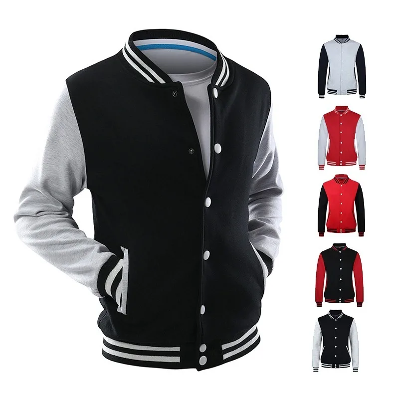 2021 Wholesale Men Custom Cotton Fleece Baseball Jacket Letterman