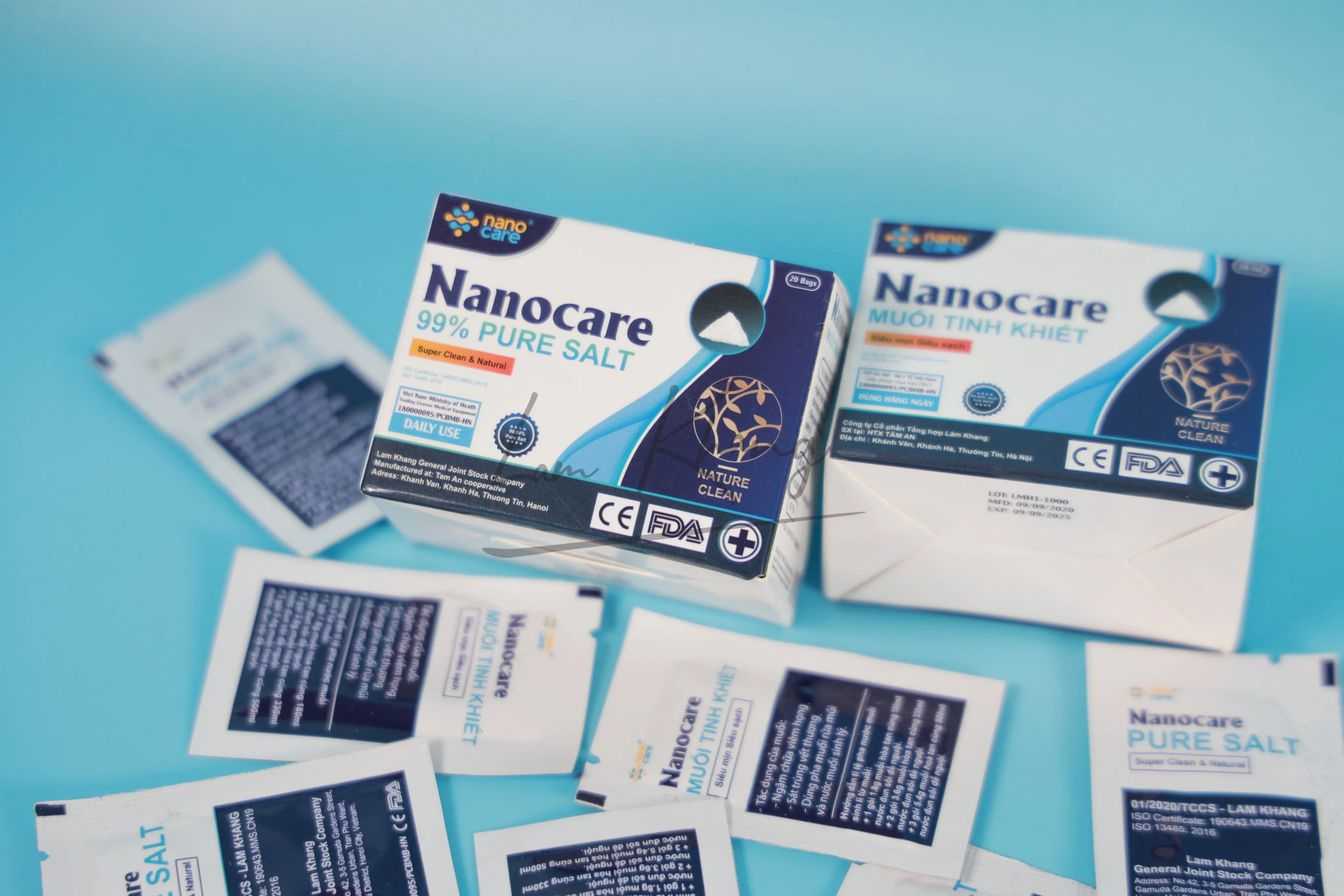 NANOCARE NASAL RINSE KIT Including: 20 Salt 1.8G Packages + 180ml Bottle.