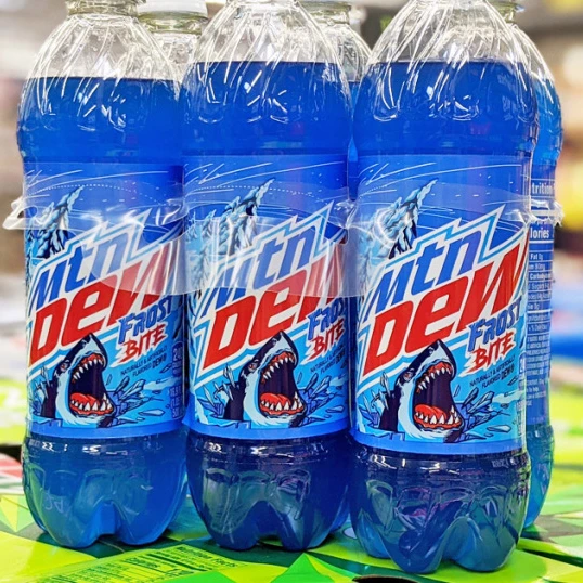 All flavors of mountain dew