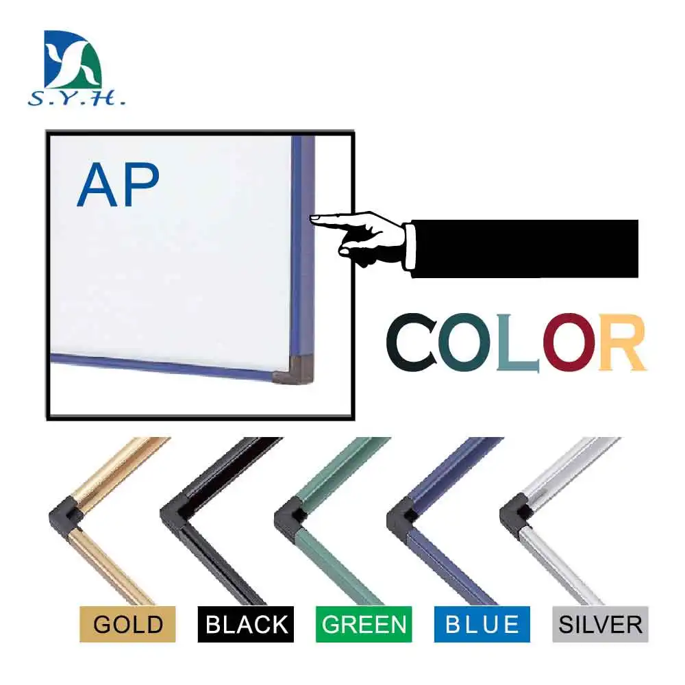 Элегантная черная алюминиевая рамка магнитная доска для сухой стирания