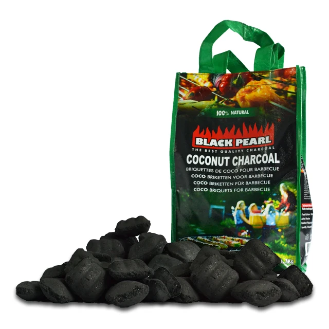 Que Eco-Friendly Grilling 100% Natural Charcoal Briquettes from Coconut Shells 