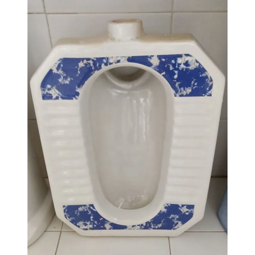 Designer Color Printed Bathroom sanitary ware product manufacturer cheap price medium Deep Squatting Orisa pan Toilet Commode WC