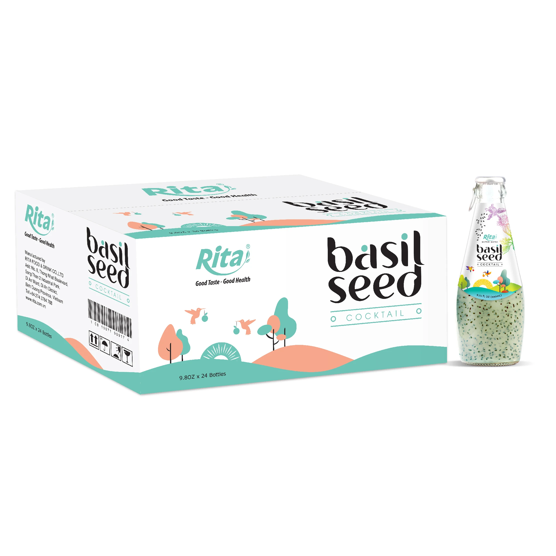 Vietnamese Basil Seed Drink - Healthy & Delicious 290ml